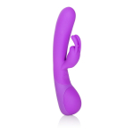 Фиолетовый вибромассажер Impress Rabbit со стимуляцией клитора - 18 см. (Цвет: фиолетовый)