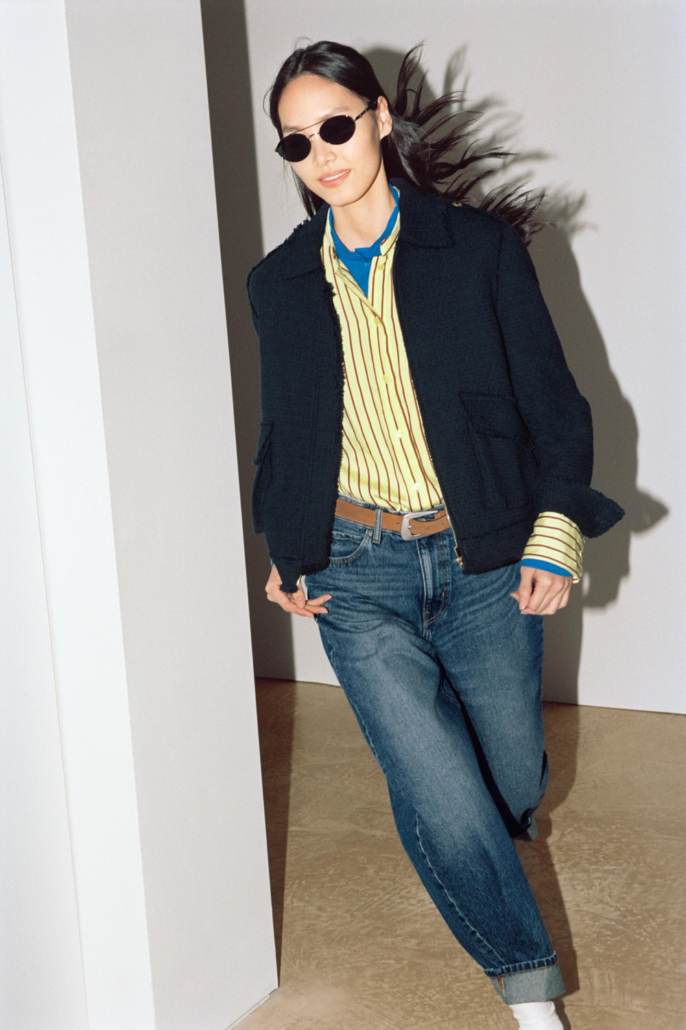 ZARA КУРТКА С КАРМАНАМИ — ZW COLLECTION, МОСРКОЙ СИНИЙ