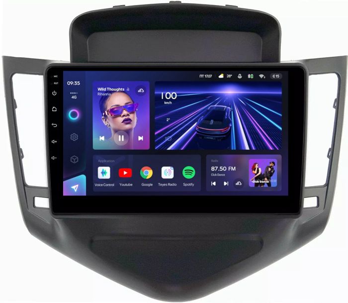 Магнитола для Chevrolet Cruze 2009-2012 (рамка черная) - Teyes CC3 Android 10, Быстрая, CarPlay, SIM-слот