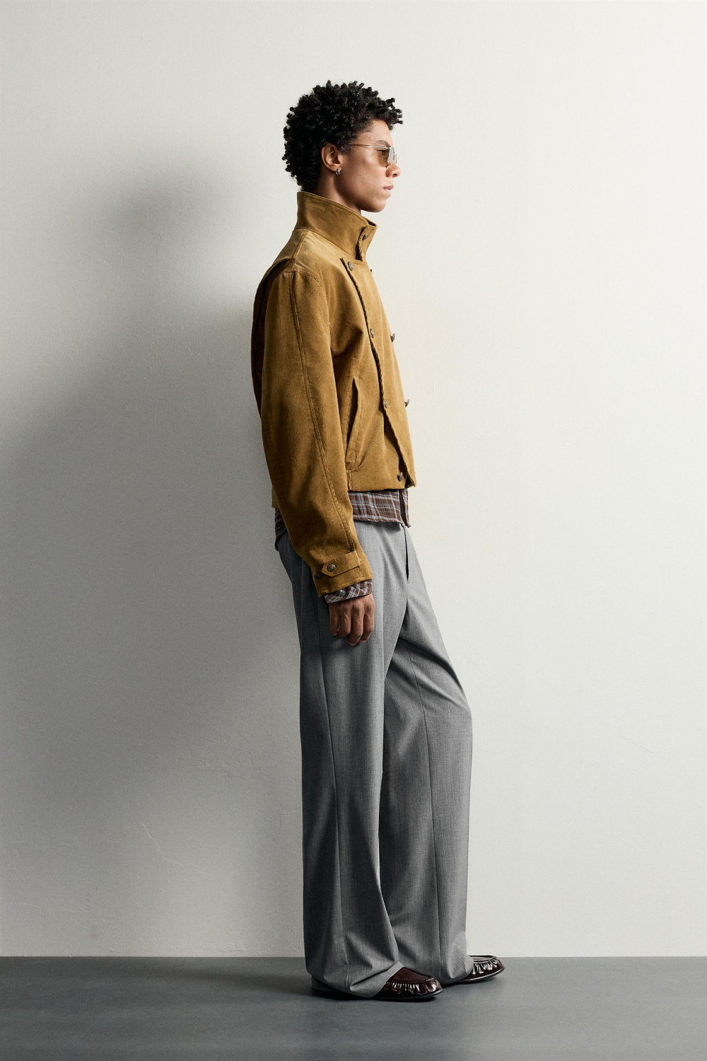 КУРТКА CROPPED FIT ИЗ ВЕЛЬВЕТА — ZARA