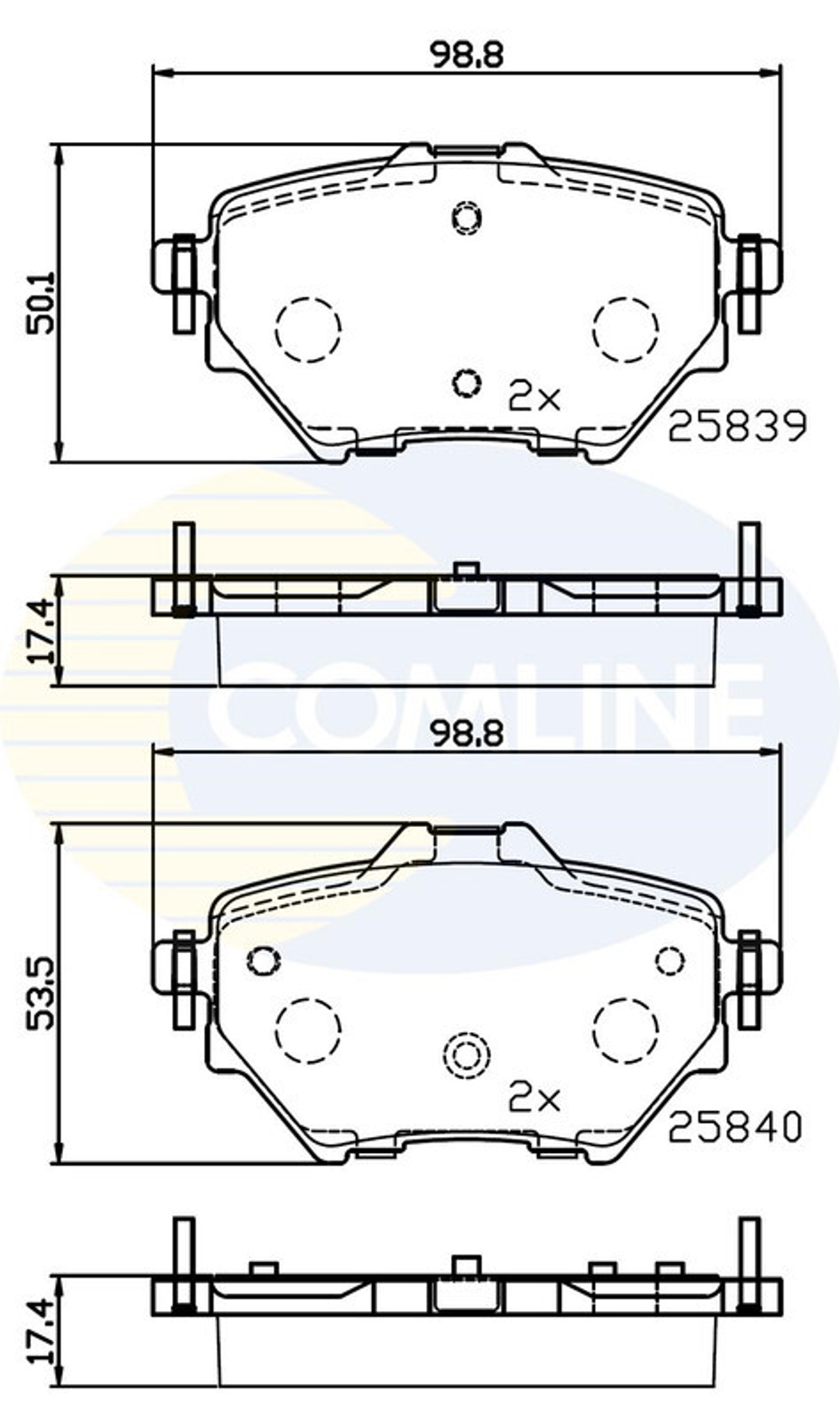 COMLINE - CBP32234-CML - Brake Pad Set, disc brake