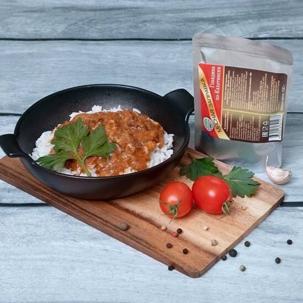 Мясная заправка Говядина в соусе по-Кахетински 100гр Кронидов