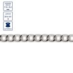 Цепь декоративная алюминий 7.3х5.2 мм, 25±0.5 метров, серебро, Micron MA-02
