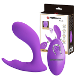 Фиолетовый стимулятор G-точки 10,1см с пультом ДУ Pretty Love Idabelle BI-300052W