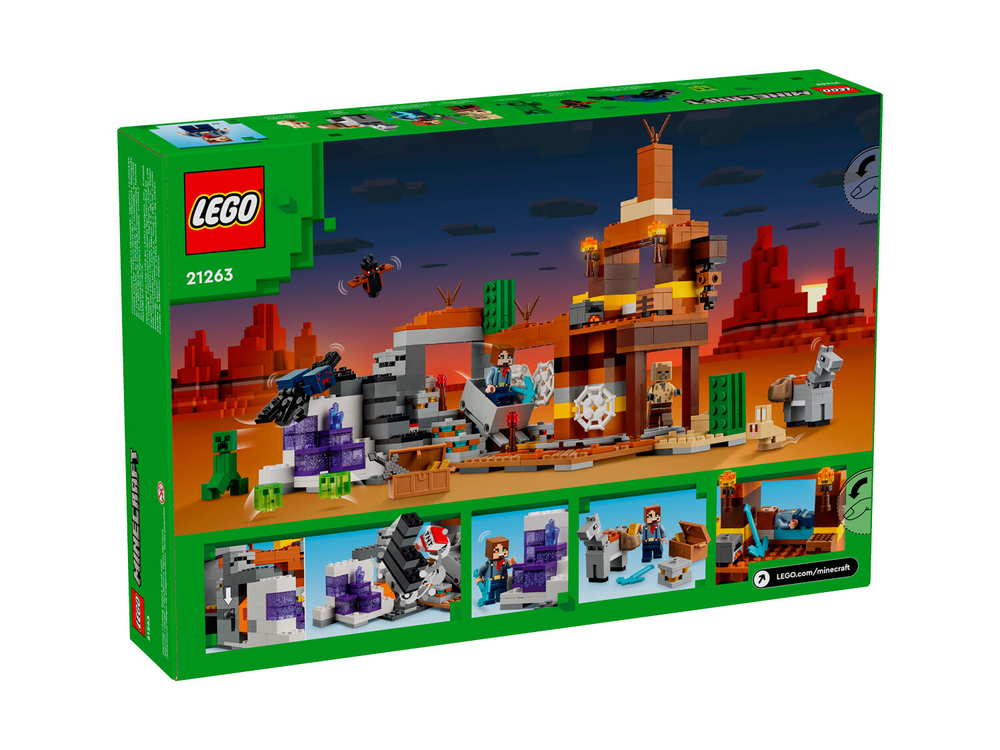Конструктор Лего Майнкрафт Шахта в Пустоши | LEGO Minecraft The Badlands Mineshaft 21263 - 538 деталей (8+)