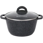 Кастрюля 3,5л «Granit» (black) со стеклянной крышкой кгч35а