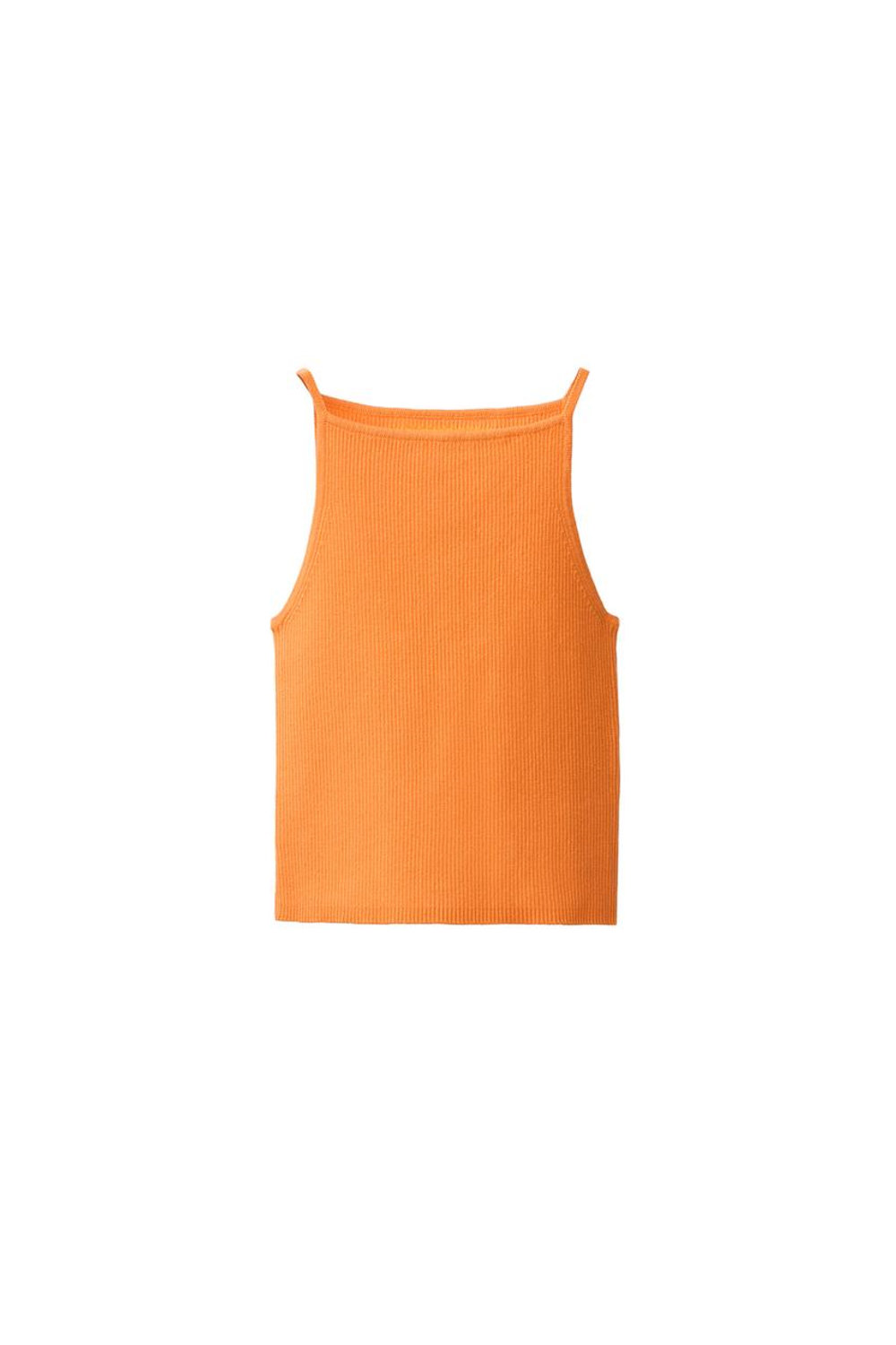 ZARA ТОП В РУБЧИК, ОРАНЖЕВЫЙ