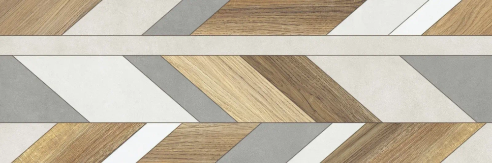 Настенная плитка Alma Ceramica TWU3090MUR74R Mural 30x90 микс матовая под бетон / под дерево / геометрия