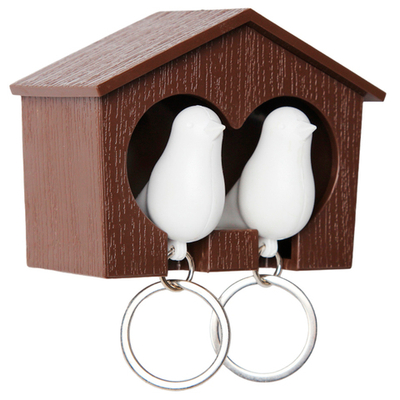 Держатель для ключей duo sparrow, коричневый/белый