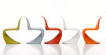 стул panton chair ( абс пластик )