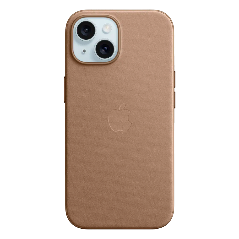 Тканевый чехол с поддержкой MagSafe Apple FineWoven Case для iPhone 15, Taupe (Светло-бежевый)