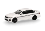 Автомобиль BMW Alpina B3 седан, белый, черный декор