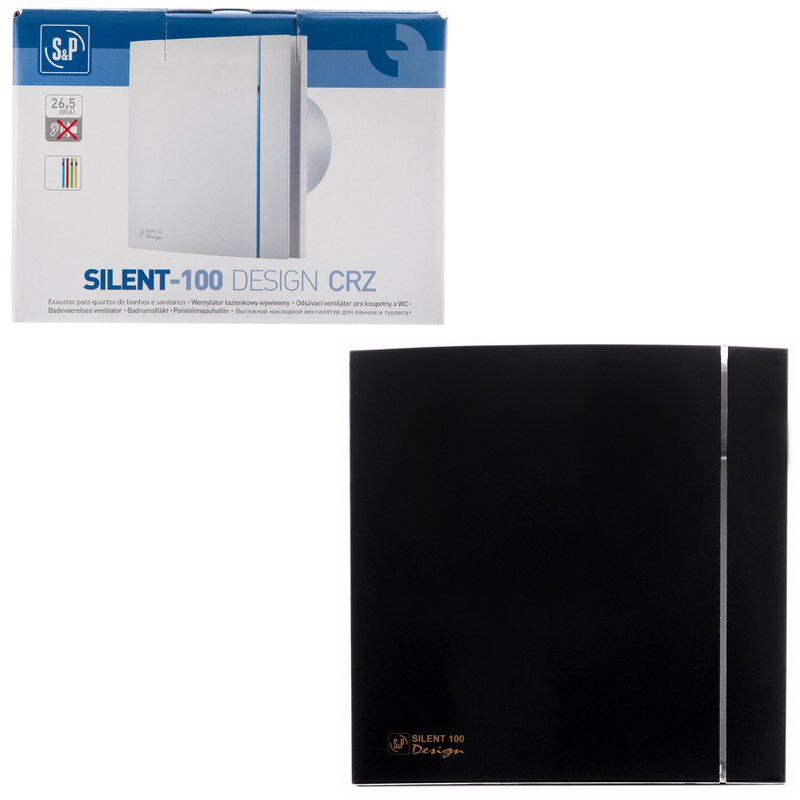 Накладной вентилятор Soler Palau SILENT-100 CZ BLACK DESIGN 4C