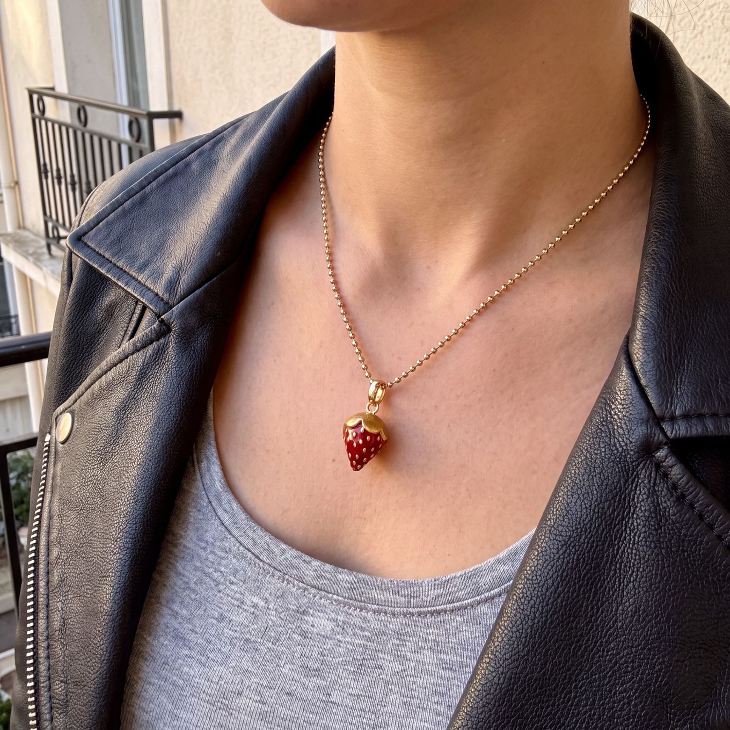 Колье FRANUI GOLD — Клубника в золоте
