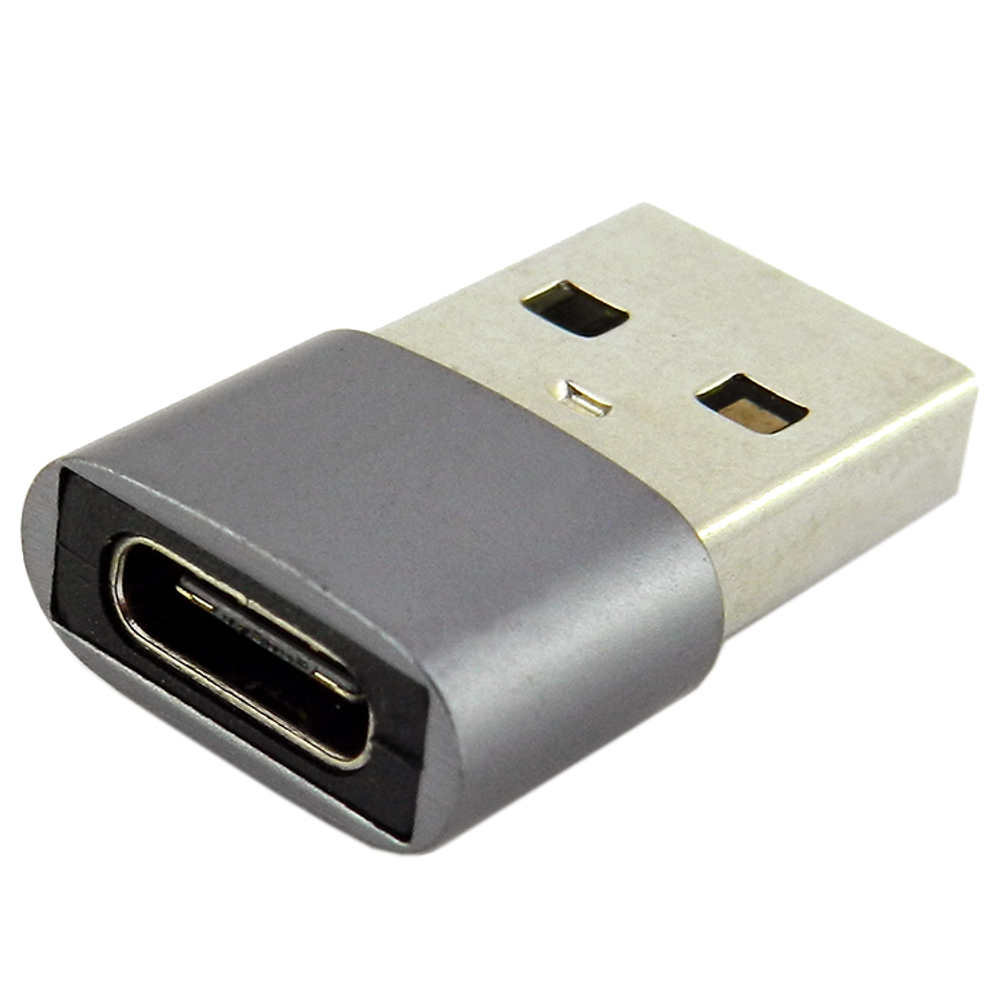 Адаптер WALKER переходник USB -- TYPE-C металлический
