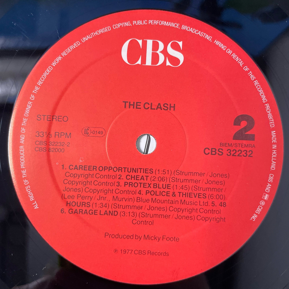 Винтажная виниловая пластинка LP The Clash (Нидерланды 1982)