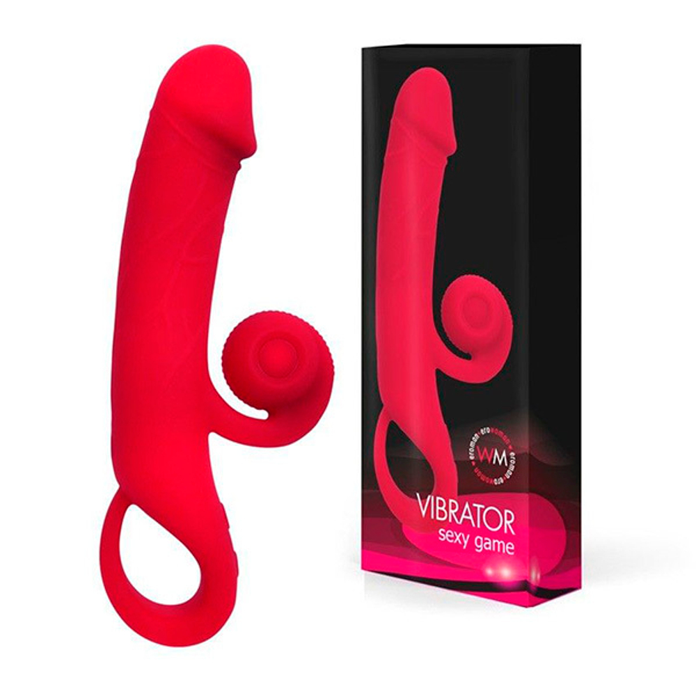 Малиновый вибратор-кролик 20см Bior Toys Erowoman-Eroman EE-10287