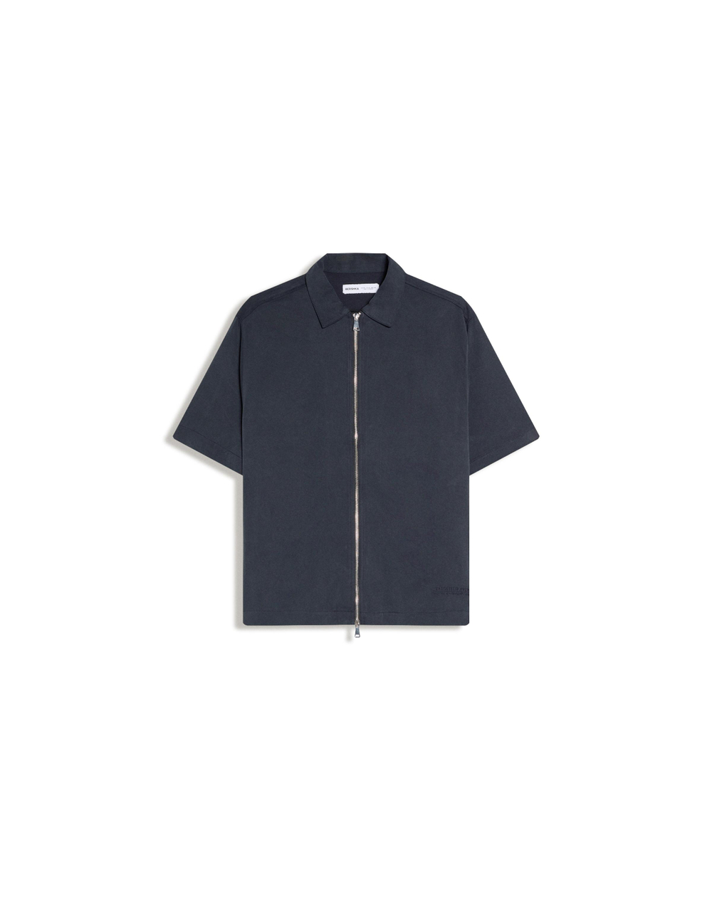 Мужская струящаяся рубашка boxy fit с коротким рукавом - BERSHKA