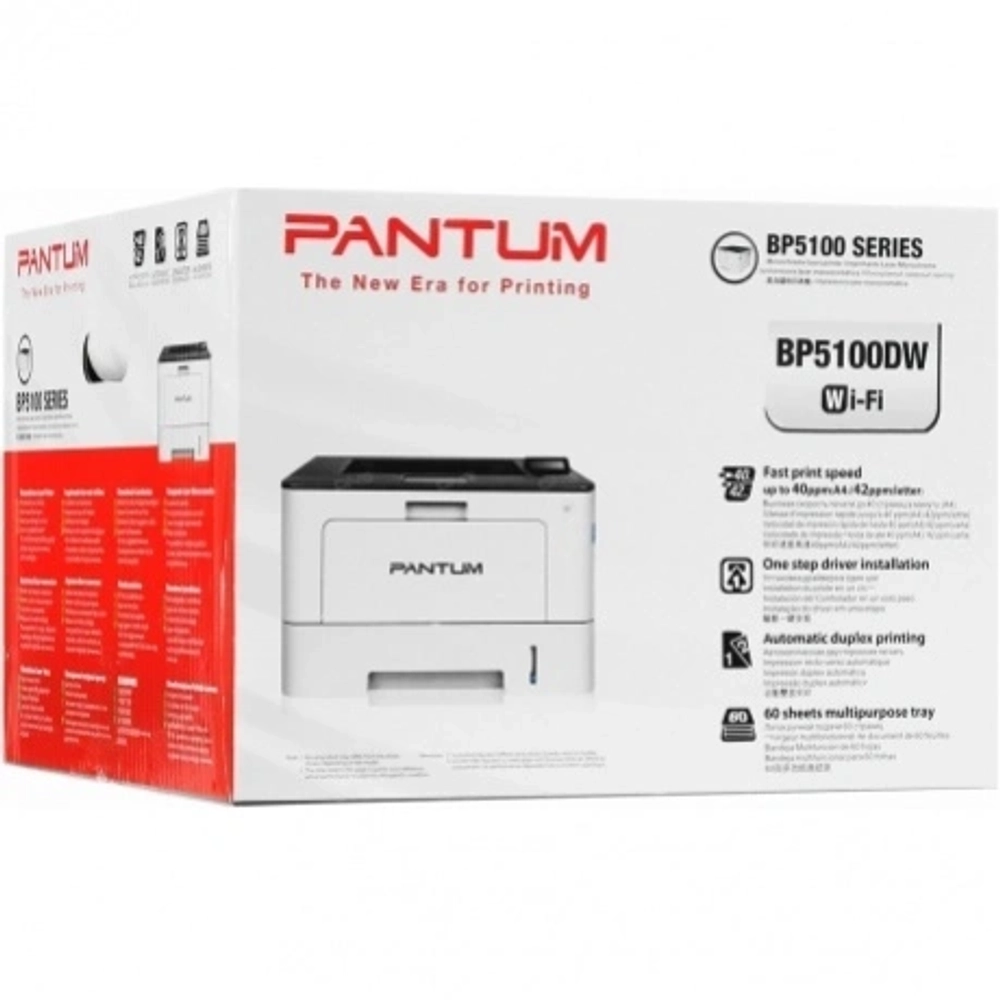 Принтер лазерный Pantum BP5100DW A4 Duplex Net WiFi белый