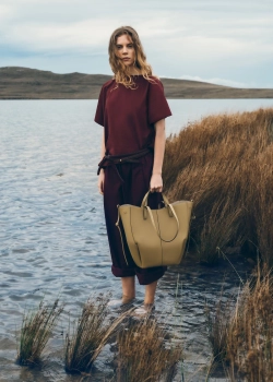 POLENE СУМКА CYME TOTE, ОЛИВКОВЫЙ