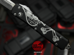 Нож Microtech Ultratech 122-13DCS Death Card Standard S/E A+++ (Левывй) - Memento Mori, клинок апокалиптик