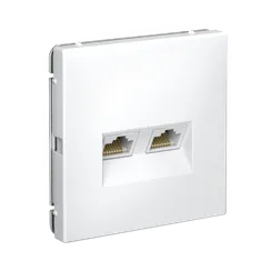 Розетка компьютерная RJ45 + RJ45, кат. Systeme Electric ArtGallery Белый GAL000188