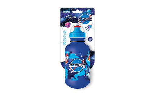 Фляга TRIX Cosmic детская, 500 мл, защитная крышка, LDPE, синяя