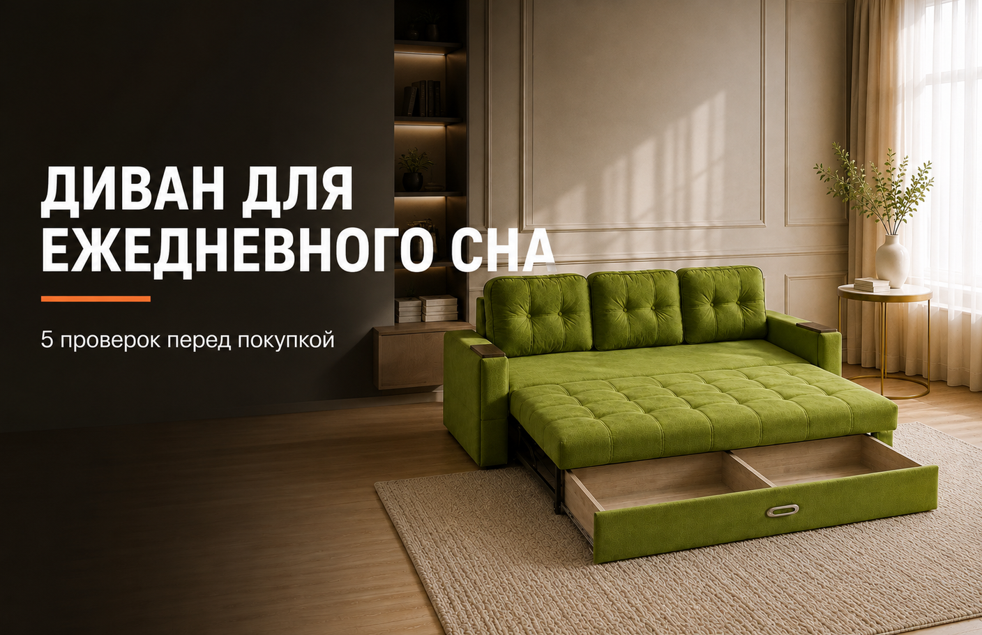 Как выбрать диван для ежедневного сна: размеры, механизм и удобство