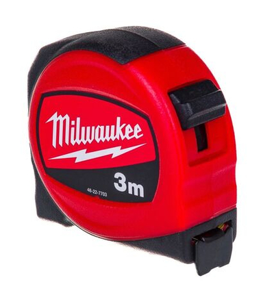 Рулетка 3м, ширина 16мм Milwaukee SLIM 48227703