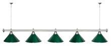 Лампа STARTBILLIARDS 5 пл. (плафоны золотые,штанга золотая,фурнитура золото)