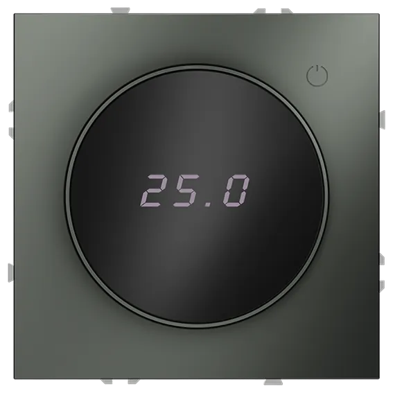 Терморегулятор с индикацией и датчиком, для теплого пола Voltum S70 Титан VLS070106