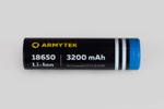 Аккумулятор незащищённый Armytek (аккумуляторная батарейка) Армитек 18650 Li-Ion 3200 mAh, A03201