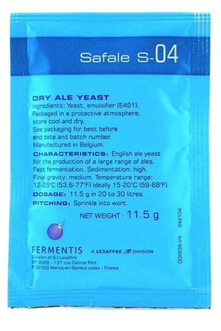 Дрожжи Fermentis "Safale S-04", 11,5г.