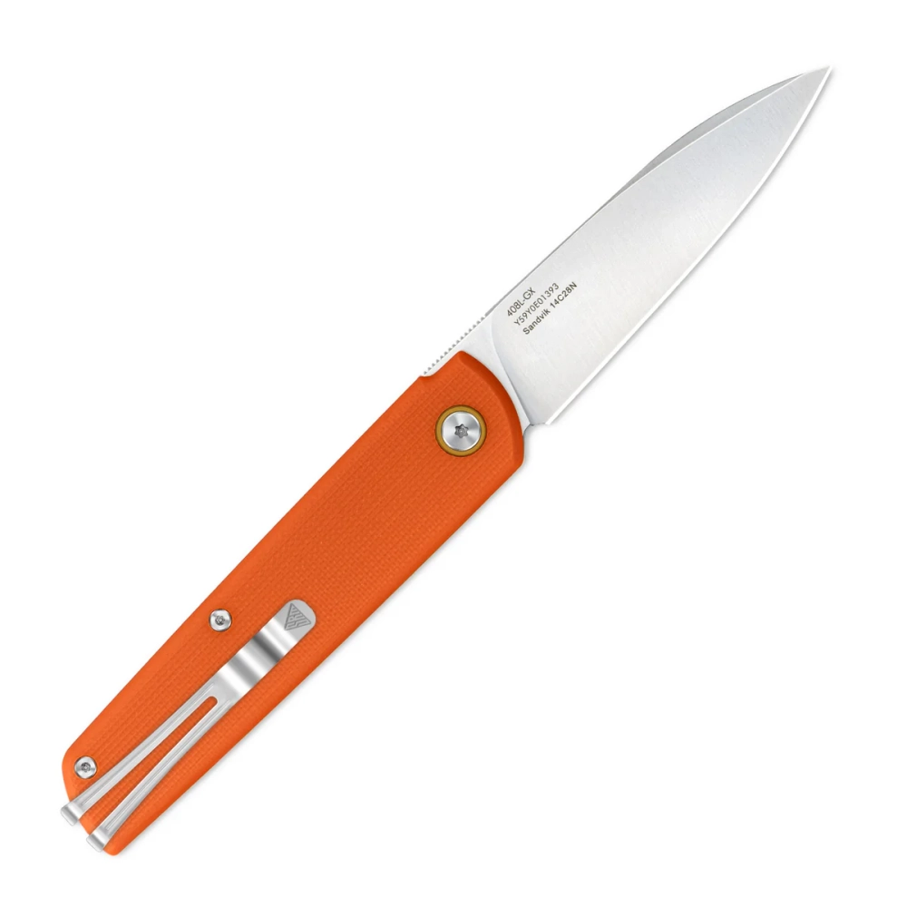 Нож складной SRM 408L-GX Qrick Satin (14C28N, Green/Orange G10)