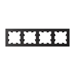 Рамка пластиковая на 4 поста универсальная Systeme Electric AtlasDesign Карбон ATN001004