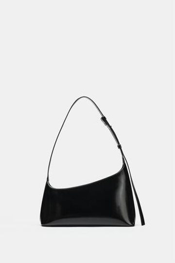 ZARA АСИММЕТРИЧНАЯ СУМКА, ЧЕРНЫЙ