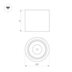Светильник SP-DICE-R77-10W Day4000 (BK, 24 deg, 230V) (Arlight, IP54 Металл, 5 лет) 046625