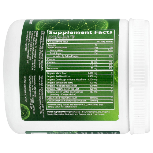 MRM Nutrition, Органический предтренировочный продукт, черная вишня, 240 г (8,5 унции)