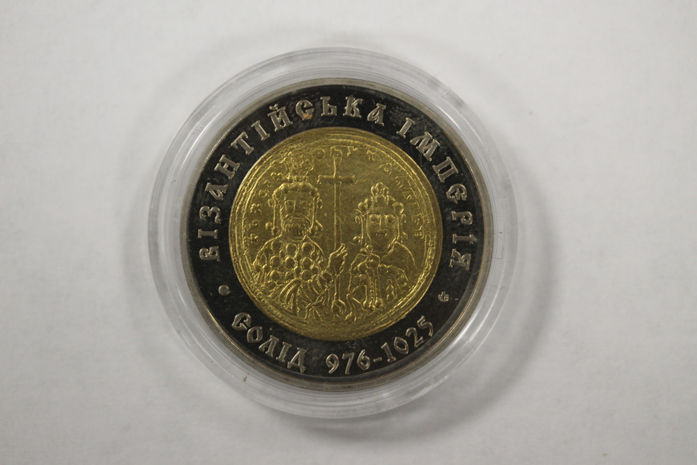 Солид Византийский Первый украинский международный банк 2004г. Штучная.   PROOF