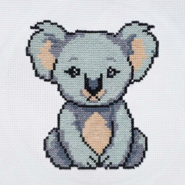 Набор для вышивания нитками Hobby&Pro Kids, Коала 19х18 см