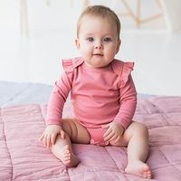 Комплект боди с длинным рукавом и крылышками "Роза/Пепельная роза"