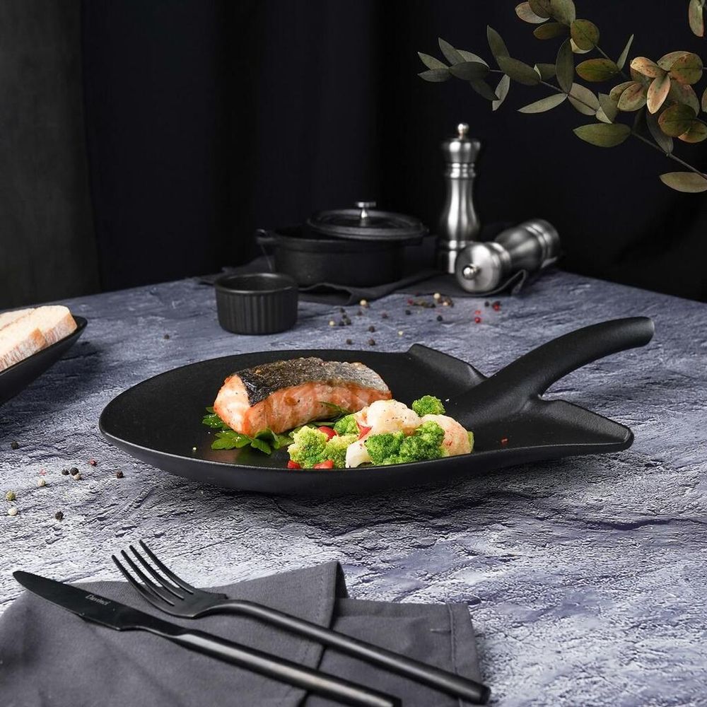 Блюдо "Лопата" 40*23 см h3,5 см для подачи черное Black Raw Stellar P.L. Proff Cuisine [1]