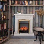 Каминокомплект Real Flame Adelaida WT с очагом Fobos Lux Brass