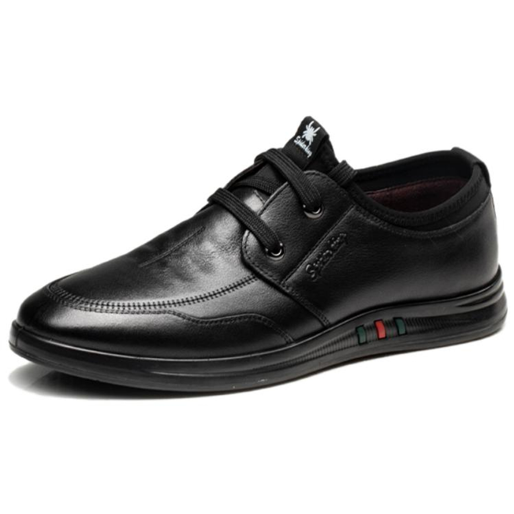 Spider King Cow Leather Casual Shoes Men"s Black