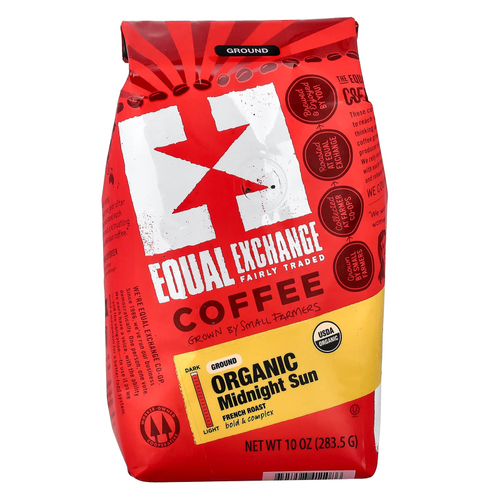 Equal Exchange, Органический кофе, Midnight Sun, молотый, французская обжарка, 283,5 г (10 унций)