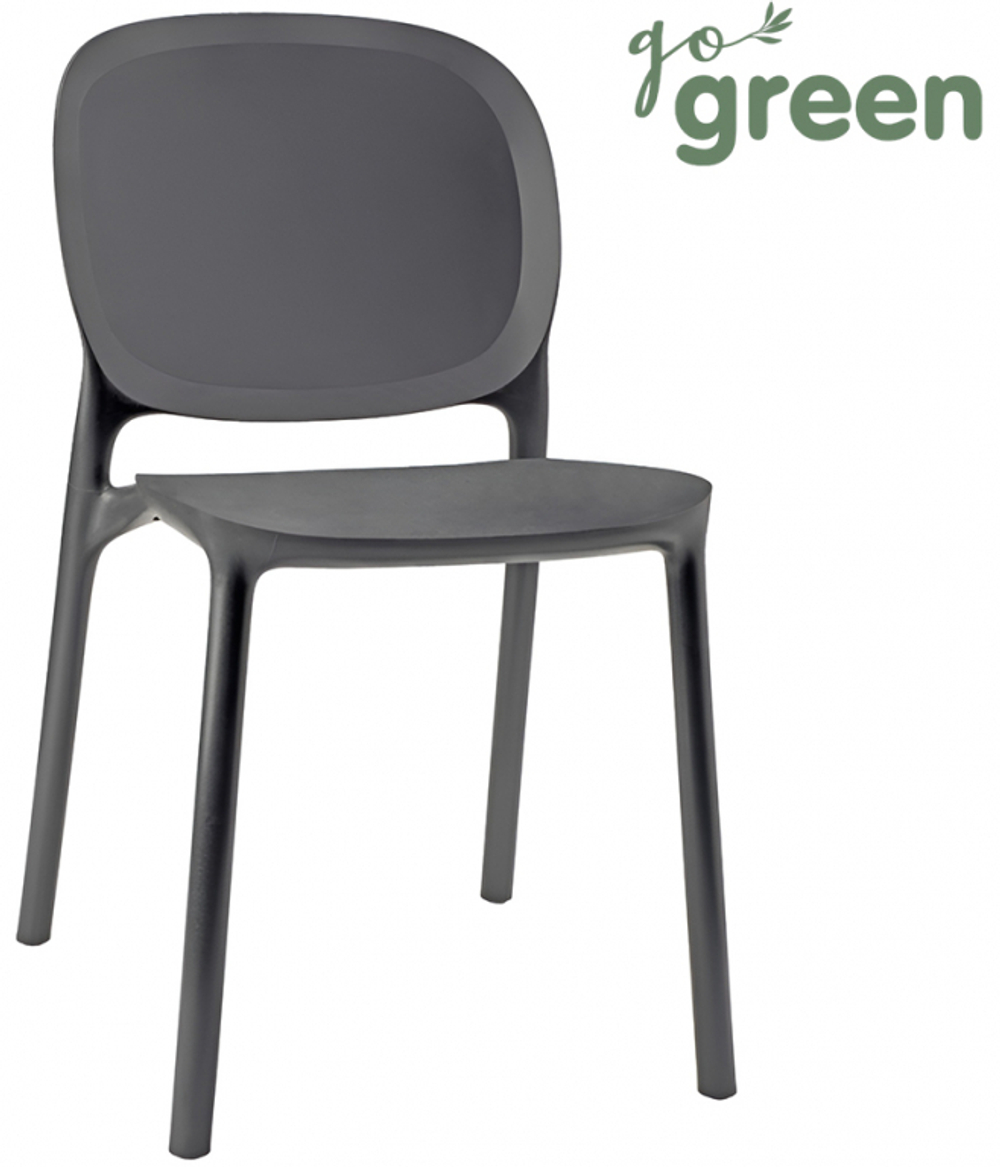 Стул пластиковый Scab Design Hug Go Green, антрацит