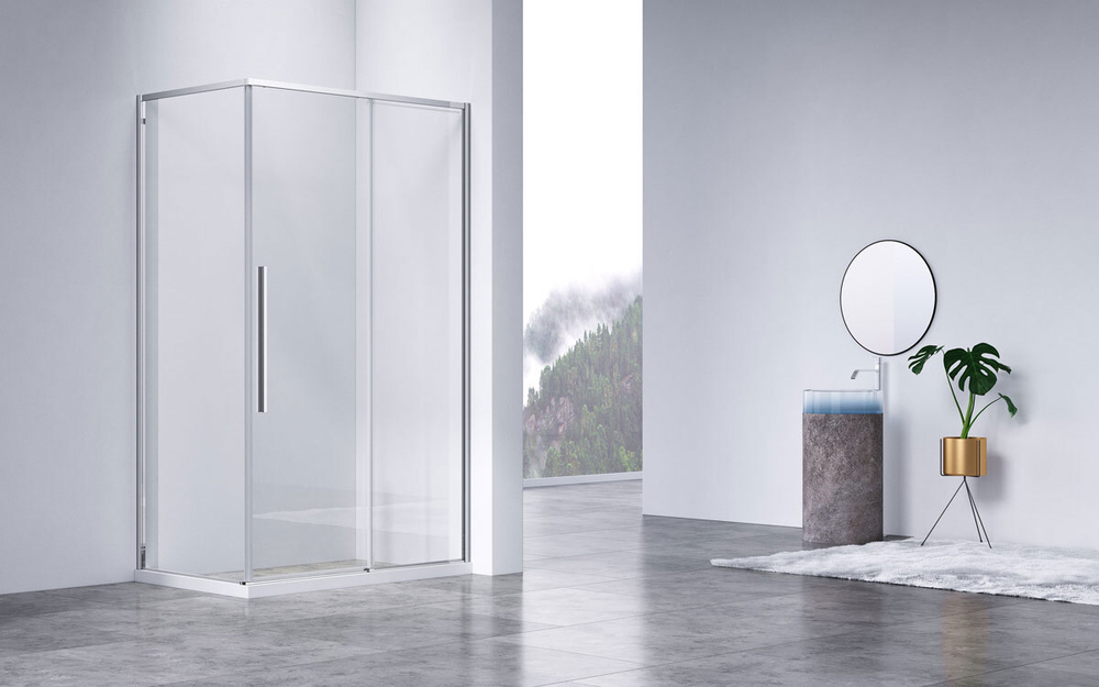 Душевой уголок Слим-Н (Slim-N) VSR-4SN8013CL, 1300*800, хром, стекло прозрачное,