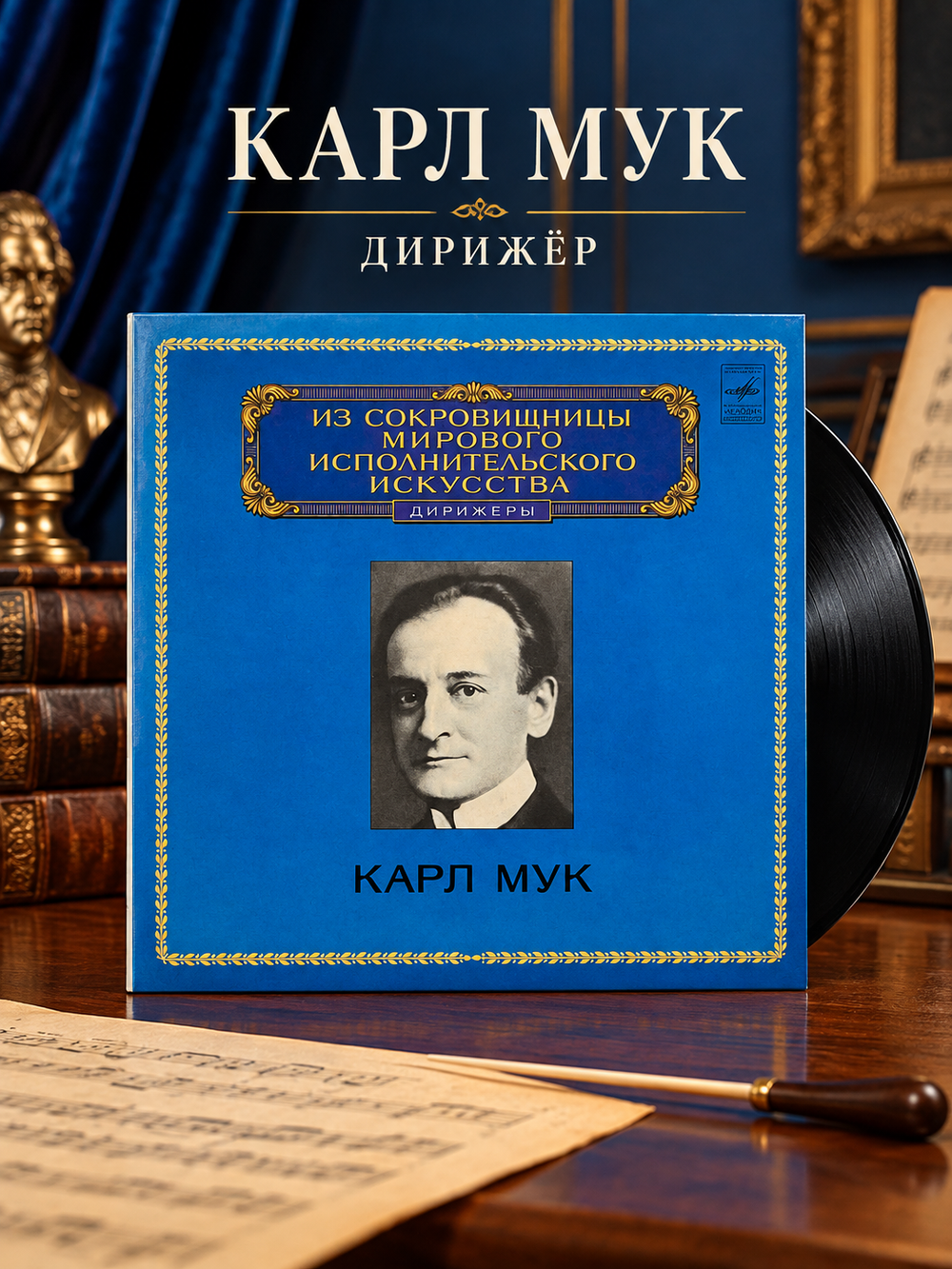 LP Карл Мук - дирижеры. Из Сокровищницы Мирового Исполнительского Искусства. Виниловая пластинка 12 дюймов. Мелодия СССР 1980 год.
