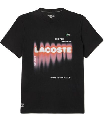 Мужская теннисная футболка Lacoste x Daniil Medvedev - черный