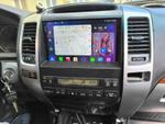 Магнитола для Toyota Land Cruiser Prado 120, Lexus GX470 (экран климата внизу, большая рамка) - Teyes CC4 монитор 9.2" 2K QLED на Android 14, Быстрейшая, Snapdragon 680, DSP, CarPlay, 4G SIM-слот